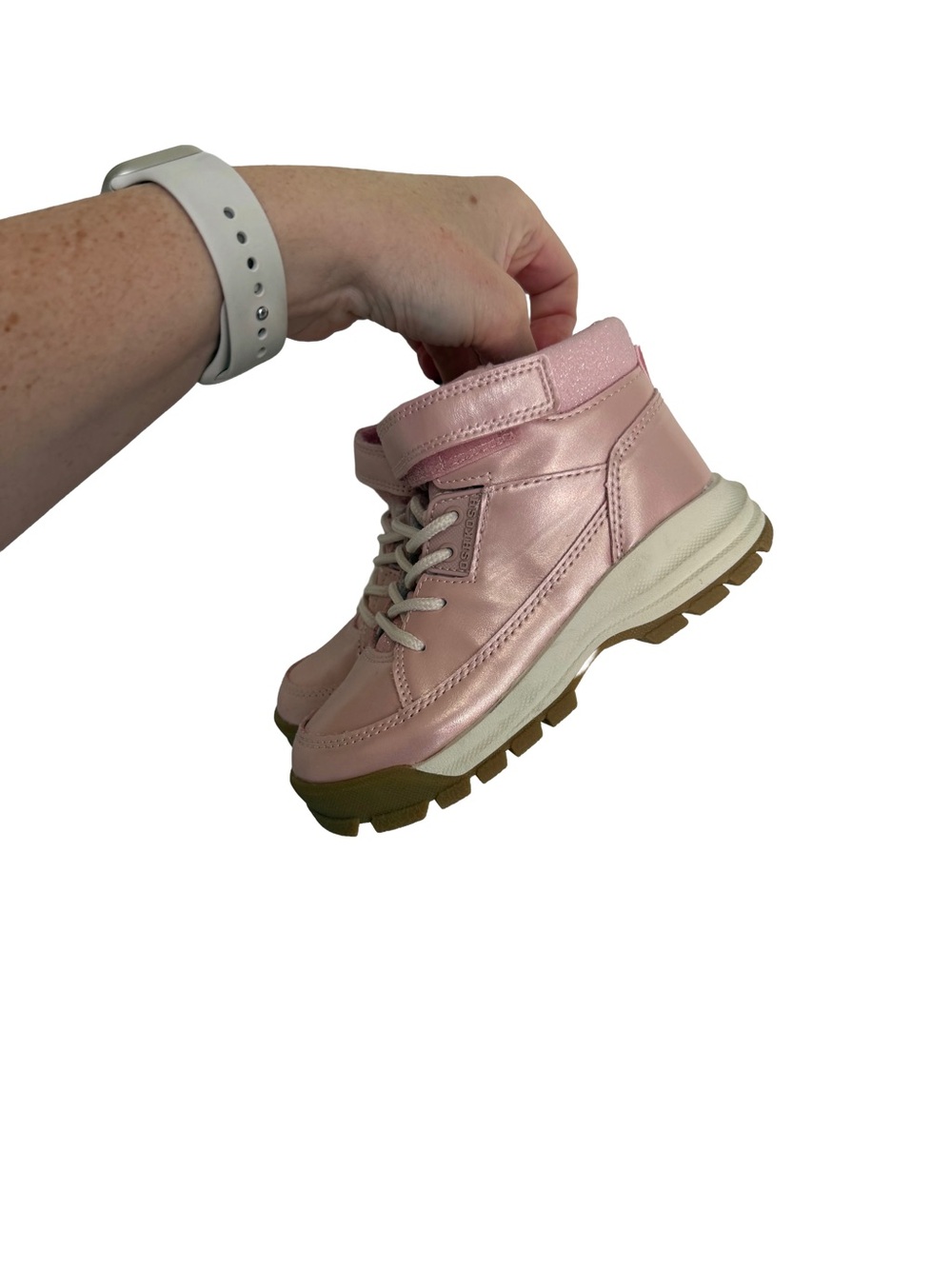 OshKosh B'gosh Pink Iridescent Kids High-Top Boots Size 11
